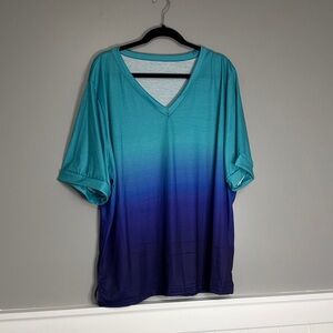 Gradient Blue and Purple Women's Top